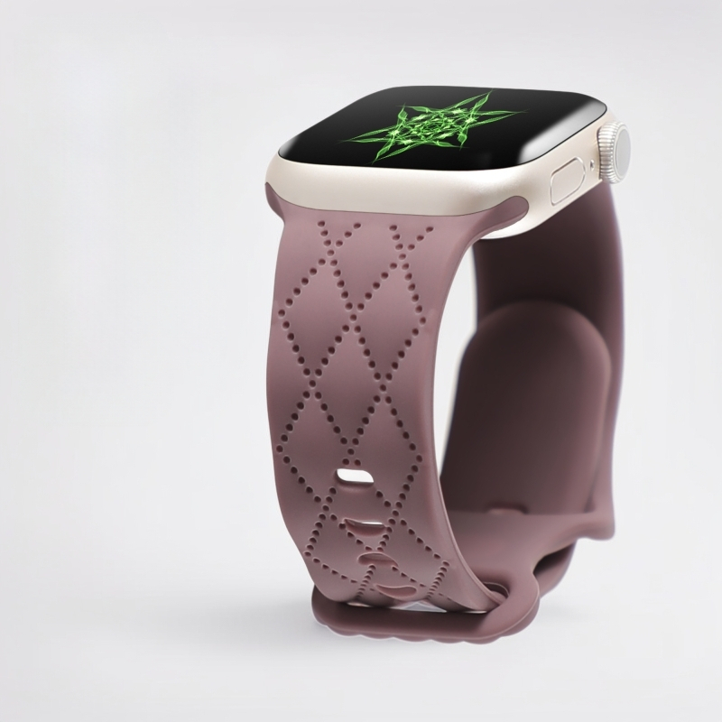 iWatchi kellarihm Apple Watch S9 autole, joone tekstuuriga, s10/ULTRAL silikoonrihm liblikpandlaga 46