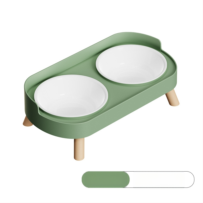 Macskatál, kerámia dupla tál, kutyatál, rozsdamentes acél tál, macskaeledel-tál, nyakgerinc-védelem, felborulásgátló, fröccsenésgátló, macska- és kutyaeledel-tál, itatótál