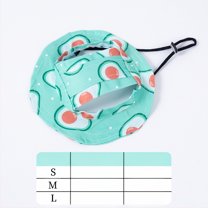 Шапка за кучета с открити уши, регулируема шапка за защита от слънце за външна употреба, шапка за рибар за малки и средни кучета Теди Корги