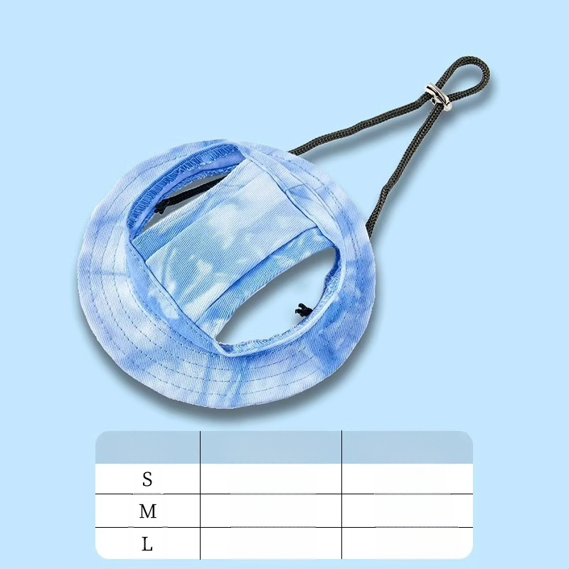 Шапка за кучета с открити уши, регулируема шапка за защита от слънце за външна употреба, шапка за рибар за малки и средни кучета Теди Корги