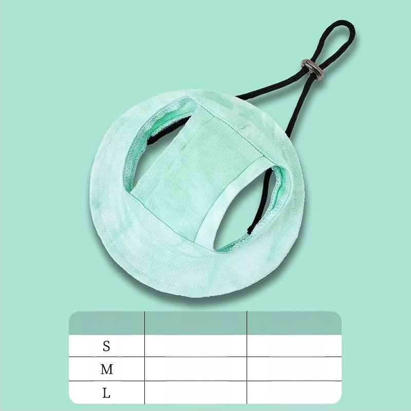 Шапка за кучета с открити уши, регулируема шапка за защита от слънце за външна употреба, шапка за рибар за малки и средни кучета Теди Корги