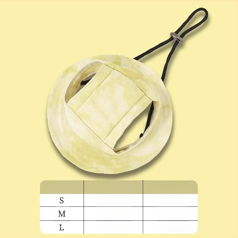 Шапка за кучета с открити уши, регулируема шапка за защита от слънце за външна употреба, шапка за рибар за малки и средни кучета Теди Корги