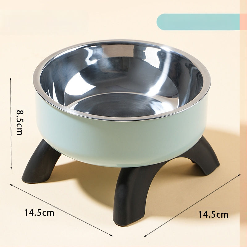 Kassi kõrge kauss kaelakaitsega kassikauss lemmikloomale roostevabast terasest kauss libisemisvastane ümberminekuvastane koerakauss koeratoidukleit piiriülene uus stiil