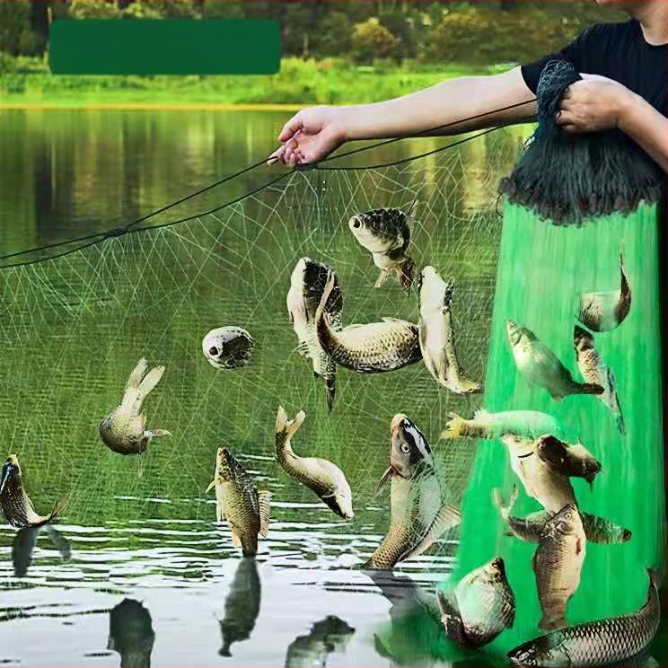 Háromrétegű halászháló zöld drótháló 1,5 méter 2 méter 3 méter 4 méter magas süllyedő háló háromrétegű halászháló ragadós drótháló halászháló függőháló