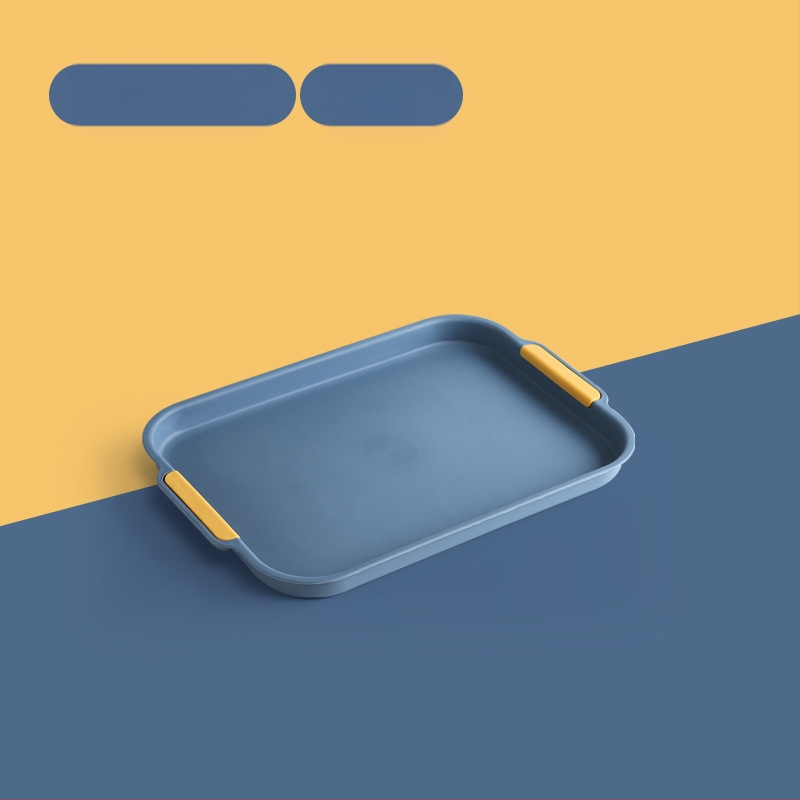 Vandens puodelio išleidimo padėklas namams, svetainei, dvigubo sluoksnio padėklas, stačiakampis arbatos padėklas, vaisių padėklas, plastikinė kūrybinė vakarienės lėkštė