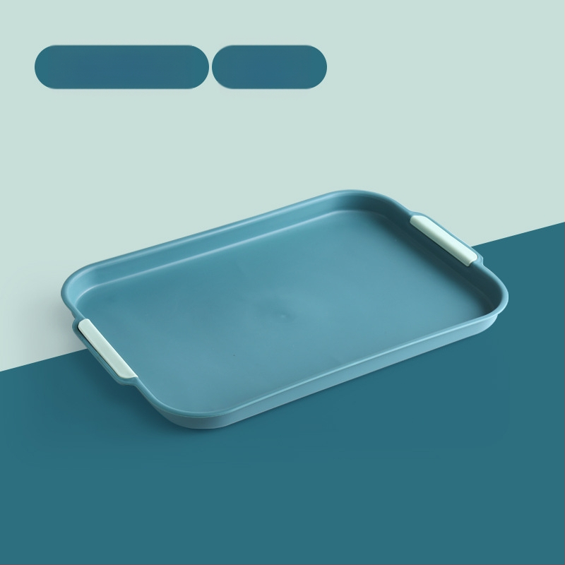 Vandens puodelio išleidimo padėklas namams, svetainei, dvigubo sluoksnio padėklas, stačiakampis arbatos padėklas, vaisių padėklas, plastikinė kūrybinė vakarienės lėkštė