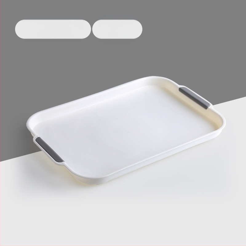 Vandens puodelio išleidimo padėklas namams, svetainei, dvigubo sluoksnio padėklas, stačiakampis arbatos padėklas, vaisių padėklas, plastikinė kūrybinė vakarienės lėkštė