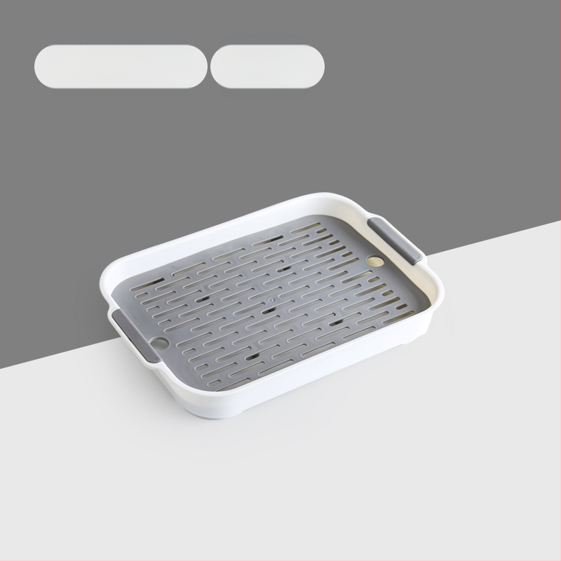 Vandens puodelio išleidimo padėklas namams, svetainei, dvigubo sluoksnio padėklas, stačiakampis arbatos padėklas, vaisių padėklas, plastikinė kūrybinė vakarienės lėkštė