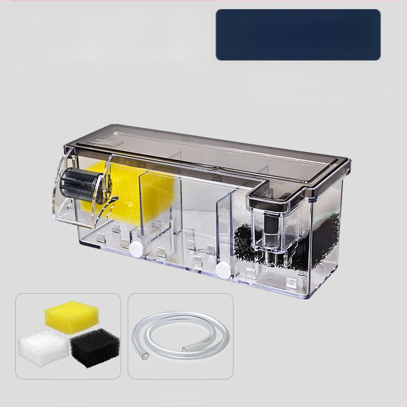 Zivju tvertnes filtra ūdens attīrīšanas cikls trīs vienā iegremdējams sūknis bruņurupuču tvertnes augšpusē esošs filtra kaste skābekļa ražošanai integrēta pilināšanas kaste