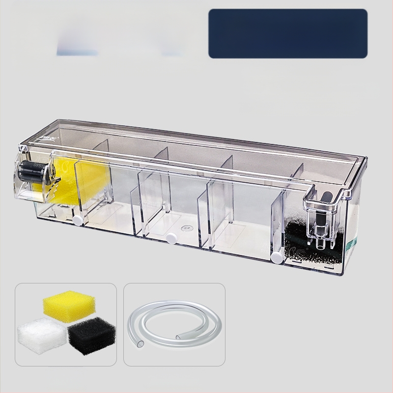 Zivju tvertnes filtra ūdens attīrīšanas cikls trīs vienā iegremdējams sūknis bruņurupuču tvertnes augšpusē esošs filtra kaste skābekļa ražošanai integrēta pilināšanas kaste
