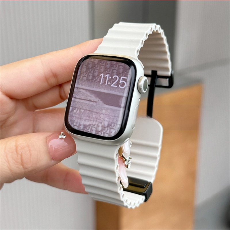 Για Apple iwatch ultra98765432 γενιάς 49 χιλιοστών θαλάσσια πτυσσόμενη αγκράφα σιλικόνης μαγνητικό λουράκι S10