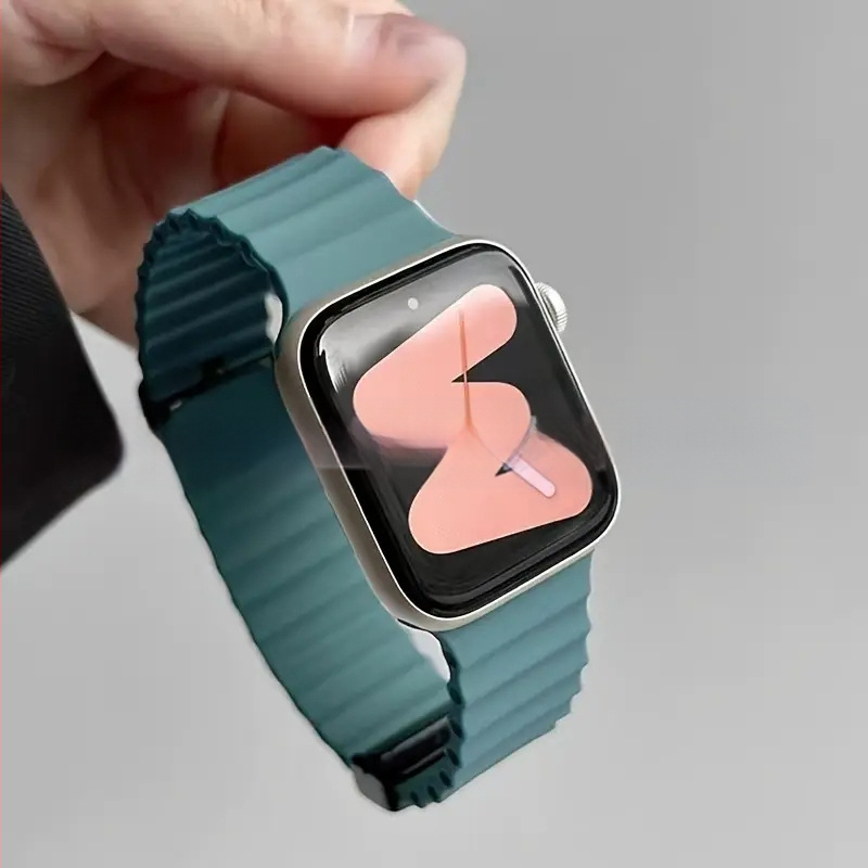 Για Apple iwatch ultra98765432 γενιάς 49 χιλιοστών θαλάσσια πτυσσόμενη αγκράφα σιλικόνης μαγνητικό λουράκι S10