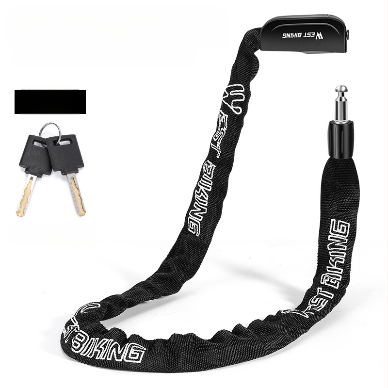 WEST BIKING dviračio užraktas su apsauga nuo vagystės, rakto užraktas, kalnų dviračio, elektrinio automobilio grandinės užraktas, akumuliatorinis automobilio grandinės užraktas