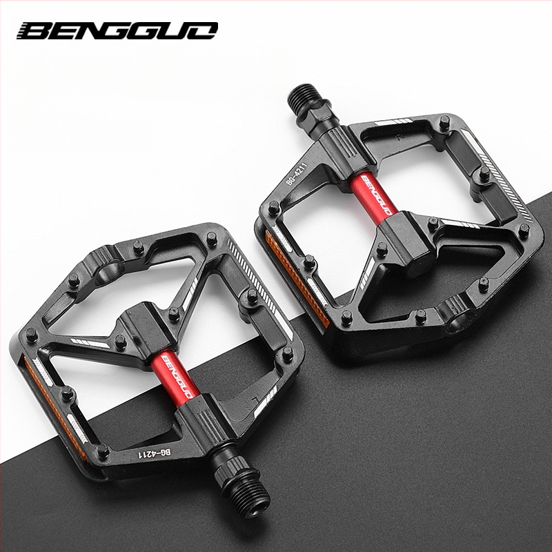 Dviračio pedalas plento dviračiui dvigubas DU aliuminio lydinio pedalas lauko neslystantis platėjantis kalnų dviračio pedalas plento dviračiui