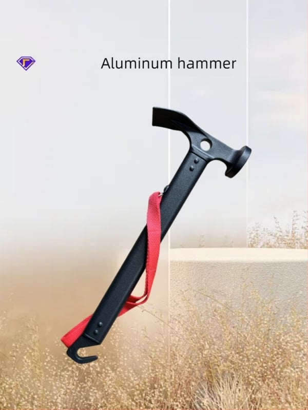 Populaarne välistingimustes kasutatav alumiiniumisulamist haamer, multifunktsionaalne kaasaskantav telgi varikatuse maapealne naelhaamer, maapealne naelalumiiniumkäepidemega haamer, hulgimüük