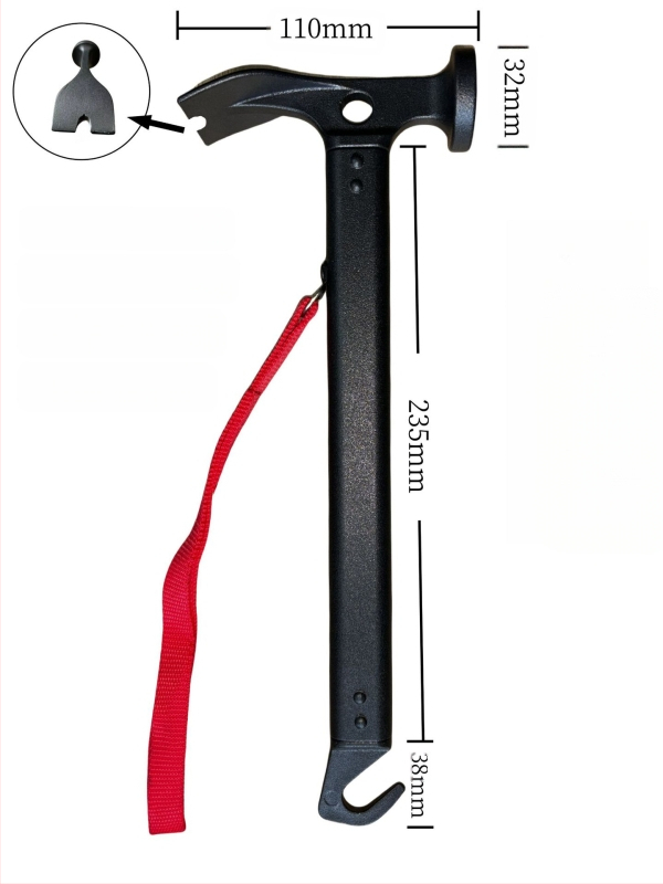 Populaarne välistingimustes kasutatav alumiiniumisulamist haamer, multifunktsionaalne kaasaskantav telgi varikatuse maapealne naelhaamer, maapealne naelalumiiniumkäepidemega haamer, hulgimüük