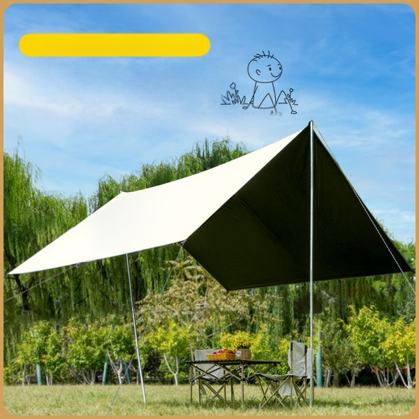 Päikesekindel hõbetatud taevakardin Vihmakindel taevakardin laos Paksendatud õues kasutamiseks mõeldud telkimiseks mõeldud piknikurannakardin Musta liimiga taevakardin