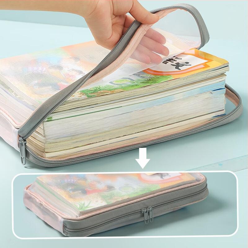 L-kujuline suure avaga testpaberi hoiukott suure mahutavusega testpaberi hoiukott õppematerjalide hoiukott võrgust kaasaskantav failikott hulgimüük