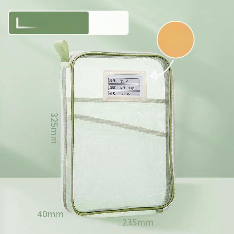 L-kujuline suure avaga testpaberi hoiukott suure mahutavusega testpaberi hoiukott õppematerjalide hoiukott võrgust kaasaskantav failikott hulgimüük