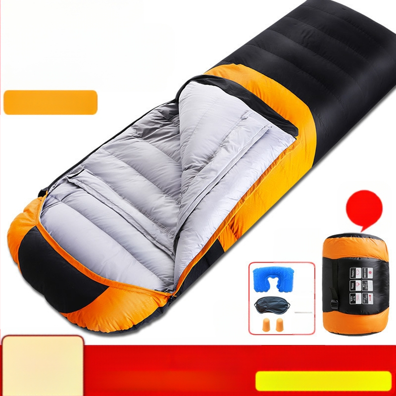 T5J [13 000 žmonių kolekcija] pūkinis miegmaišis lauko stovyklavimui, kelioninis, suaugusiųjų žiemos apsauga nuo šalčio, sutirštintas automobilio pietums