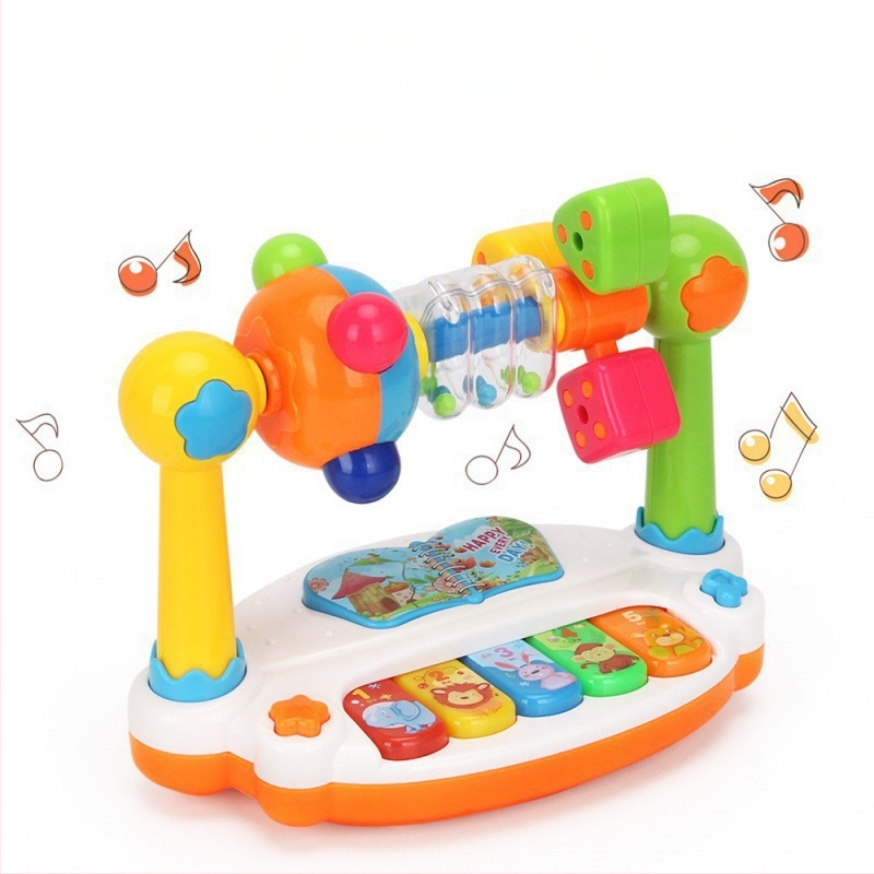 Pārrobežu Amazon bērnu agrīnās bērnības apmācība klavierspēlei, vieglā mūzika, bērnu aplaudēšana, klavierspēle, bungas, rotaļlietas
