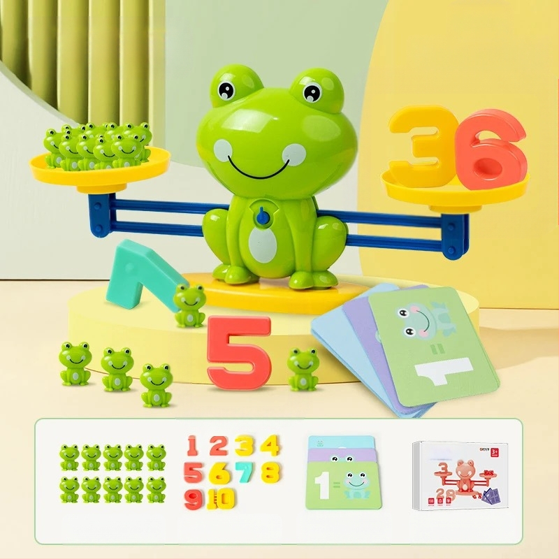 Детска дигитална жаба за баланс, играчка за ранно образование, развитие на интелигентността, бебешко когнитивно логическо мислене, обучение