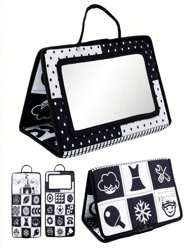 Piiriülesed imikutele mõeldud hariduslikud mänguasjad, kokkupandav, ha ha peegel, auto tagaistme voodi, kõristiga ripats