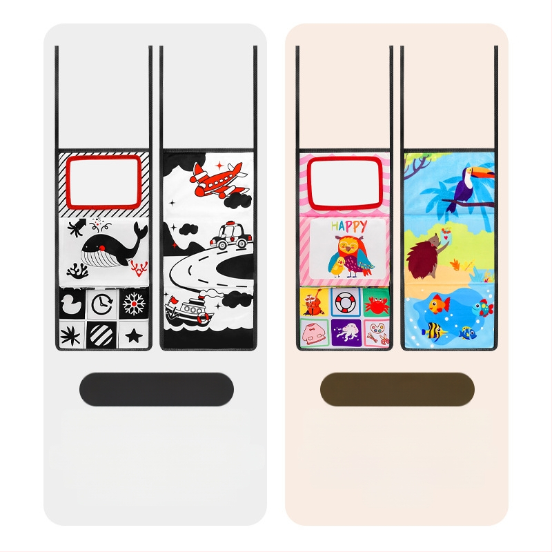 Πολυδιάστατος Διαφωτισμός Haha Καθρέφτης Υφασμάτινο Βιβλίο Παιχνίδι Χρώμα Ζώων Αγγλικά Γνωστικό 0-3 Ετών Μωρό Πτυσσόμενο Γραφείο Ημερολόγιο Υφασμάτινο Βιβλίο