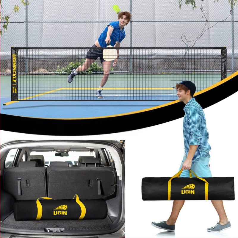 Nešiojamas „Pikleball“ tinklo stovas lauko teniso tinklams, skirtas vidaus ir lauko teniso tinklams