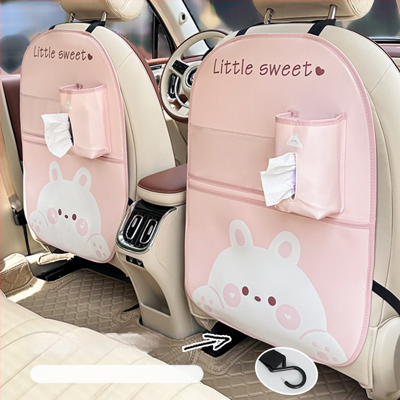 Αντιολισθητικό μαξιλάρι πλάτης καθίσματος αυτοκινήτου με εκτύπωση κινουμένων σχεδίων, δημιουργικό πολυλειτουργικό μαξιλάρι προστασίας αυτοκινήτου για πίσω κάθισμα αυτοκινήτου