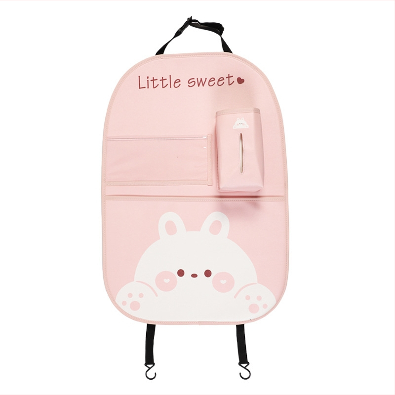 Αντιολισθητικό μαξιλάρι πλάτης καθίσματος αυτοκινήτου με εκτύπωση κινουμένων σχεδίων, δημιουργικό πολυλειτουργικό μαξιλάρι προστασίας αυτοκινήτου για πίσω κάθισμα αυτοκινήτου