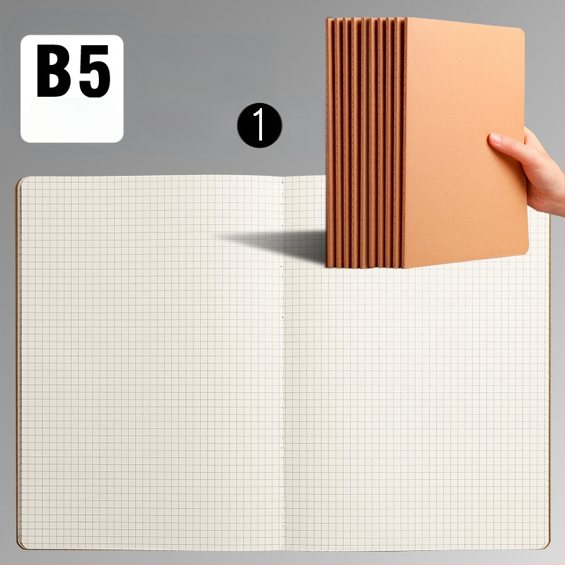 B5 lehmanahast kodutööde vihik A5 trükkimata musta kaardi märkmik horisontaalsete võrkudega tühi trükkimata lehmanahast raamatu hulgimüük