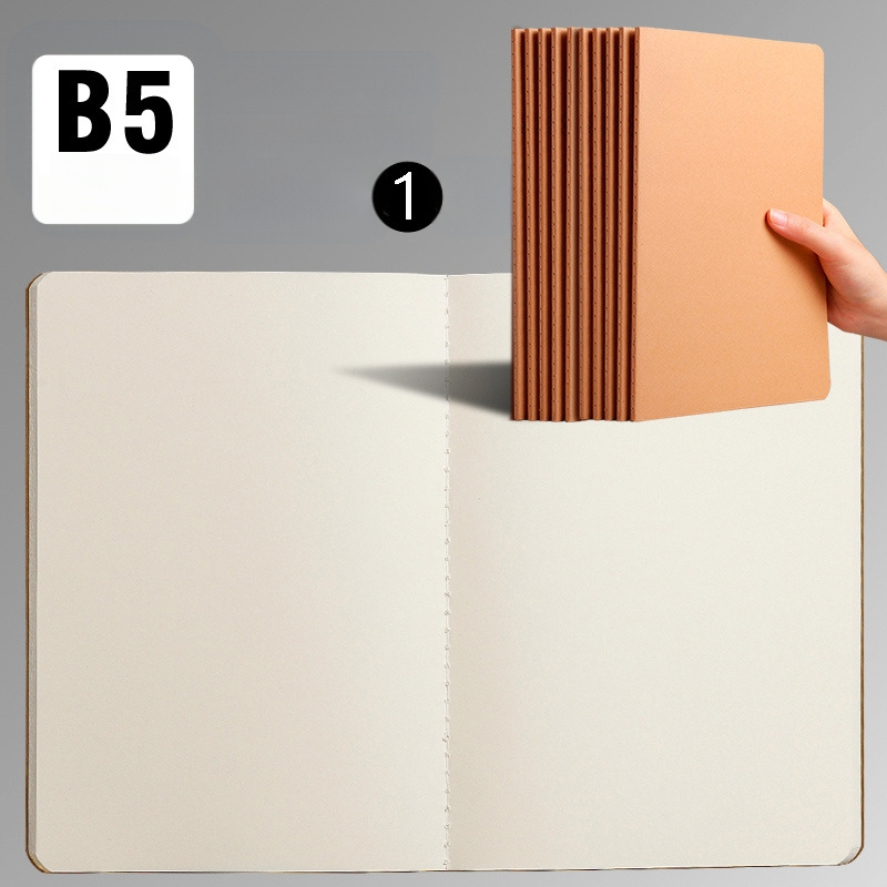 B5 lehmanahast kodutööde vihik A5 trükkimata musta kaardi märkmik horisontaalsete võrkudega tühi trükkimata lehmanahast raamatu hulgimüük