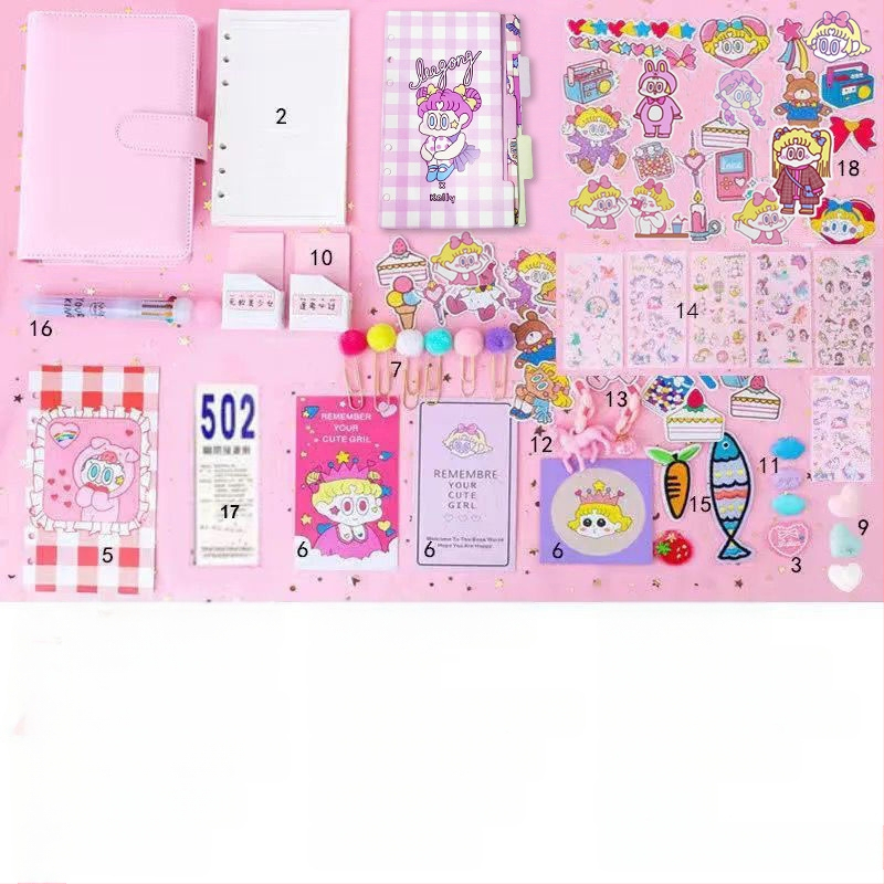 Tüdrukutele mõeldud haldjate pearaamatu komplekt, armas ja üliarmas, makaron, Jaapani stiilis, Ins stiilis pearaamatu kohta, populaarne pearaamat