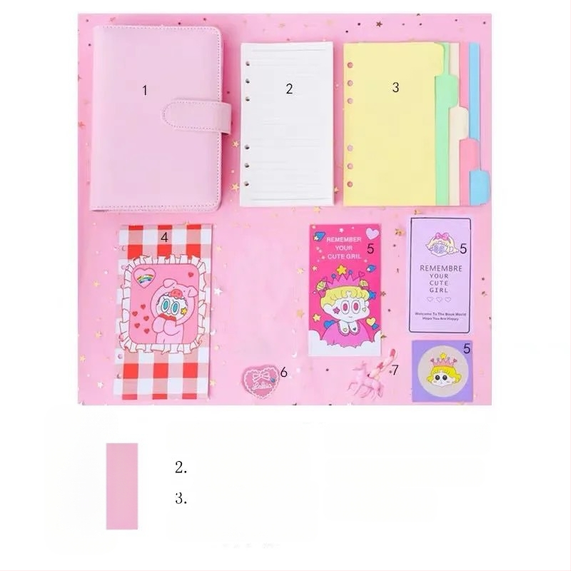 Tüdrukutele mõeldud haldjate pearaamatu komplekt, armas ja üliarmas, makaron, Jaapani stiilis, Ins stiilis pearaamatu kohta, populaarne pearaamat