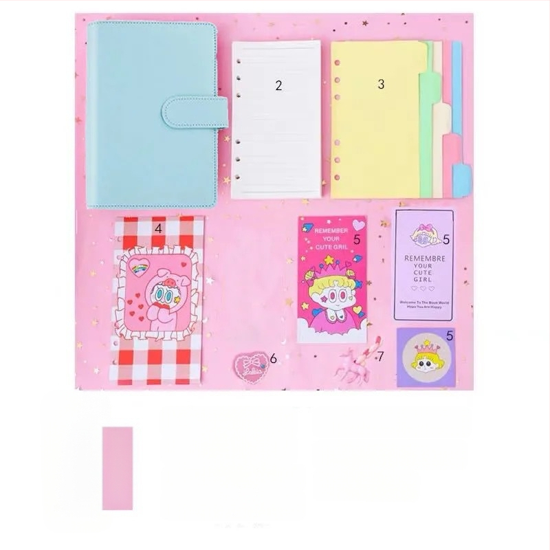 Tüdrukutele mõeldud haldjate pearaamatu komplekt, armas ja üliarmas, makaron, Jaapani stiilis, Ins stiilis pearaamatu kohta, populaarne pearaamat