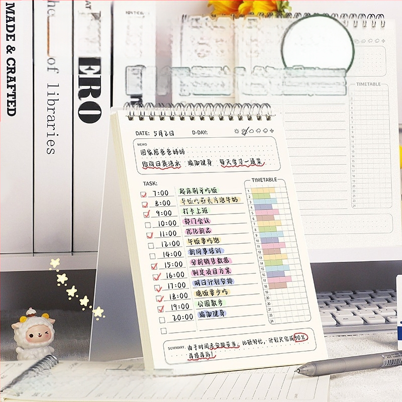 Päevaplaneerija, ülesannete nimekiri, päeviku ajakava, mähismärkmik algkooliõpilastele, talvevaheaja enesedistsipliini märkmik, iganädalane registreerimismärkmik