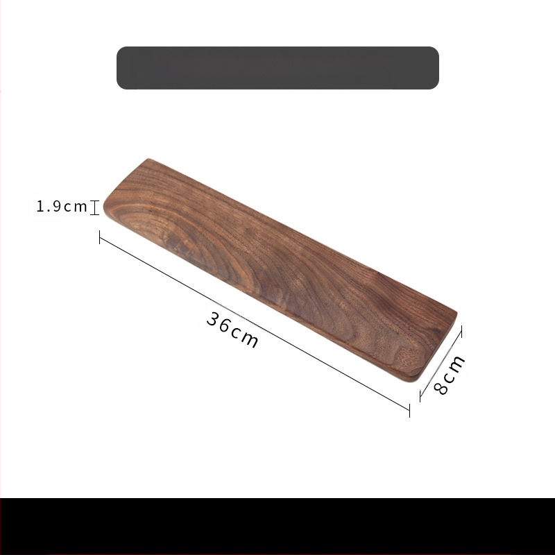 Klaviatuuri käetugi mustast pähklipuust täispuidust mehaaniline klaviatuuri käetugi puidust randmetugi hiiretugi kõrge randmepadi