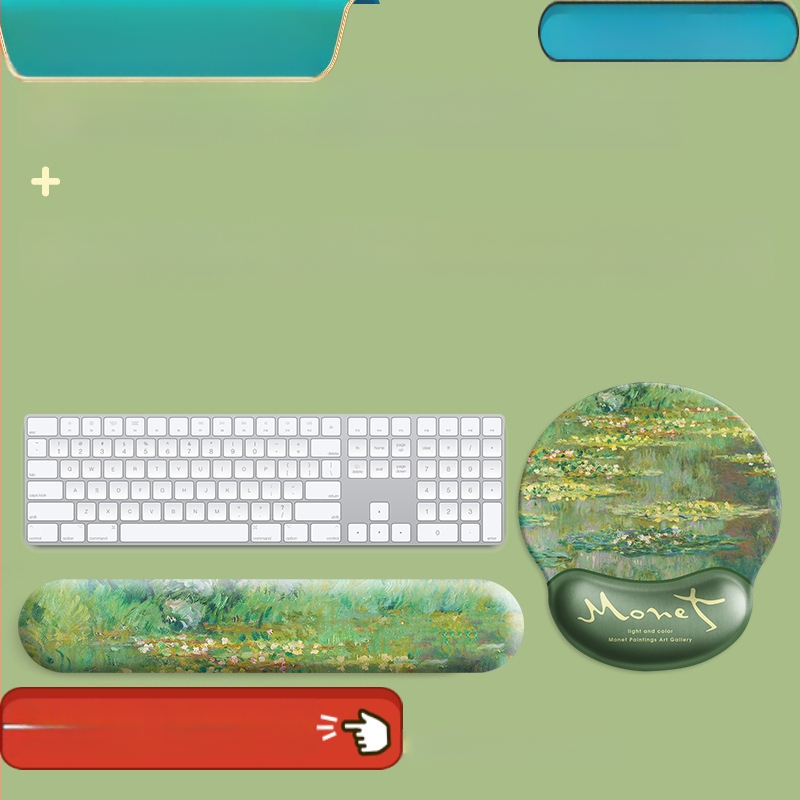 Monet õlimaali hiirematt Sleeping Lotus randmepadi käetugi klaviatuuripadi hiirematt meeste ja naiste randmepadi kontor