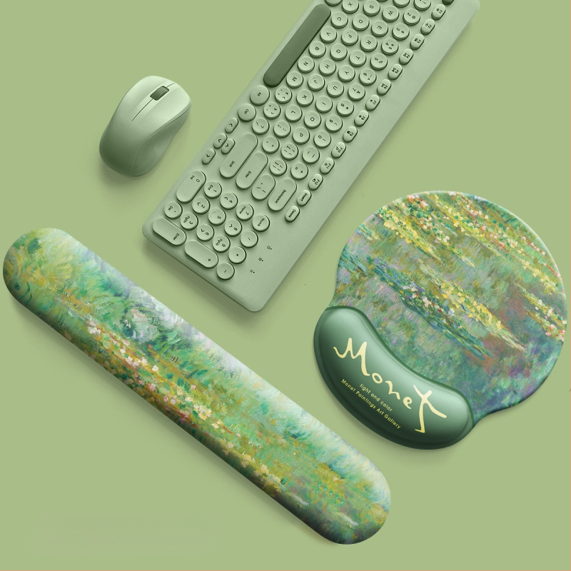 Monet õlimaali hiirematt Sleeping Lotus randmepadi käetugi klaviatuuripadi hiirematt meeste ja naiste randmepadi kontor