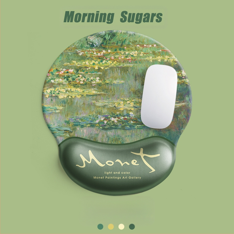 Monet õlimaali hiirematt Sleeping Lotus randmepadi käetugi klaviatuuripadi hiirematt meeste ja naiste randmepadi kontor