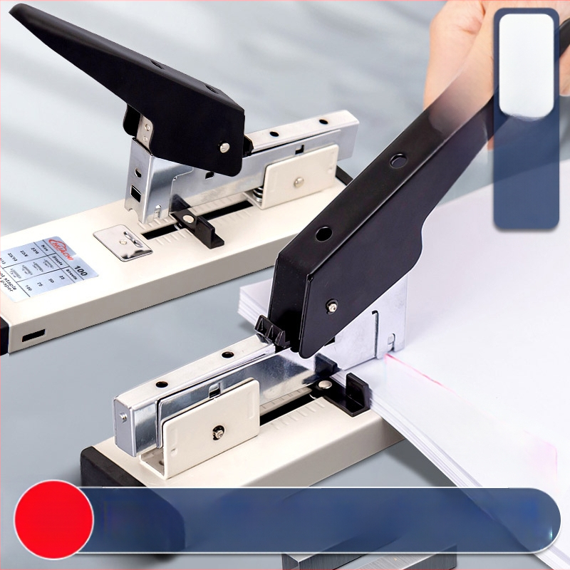 Tööjõudu säästev klammerdaja kontorisse, pika varrega, pluss-suuruses klammerdaja, täismetallist, õpilastele, suurtele ja tugevatele, paksendatud mitmeotstarbelistele klammerdajatele