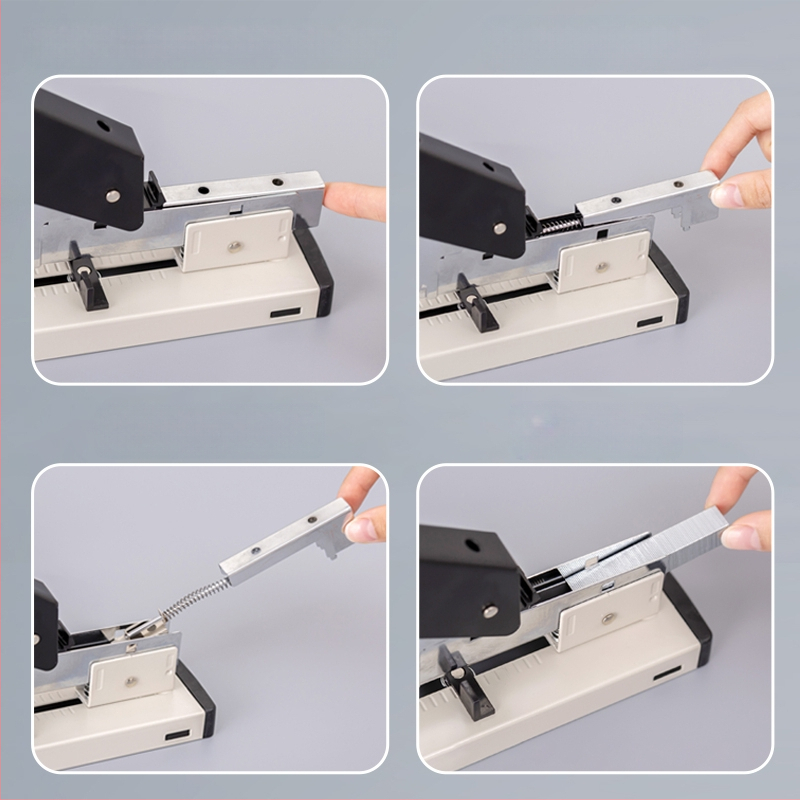 Tööjõudu säästev klammerdaja kontorisse, pika varrega, pluss-suuruses klammerdaja, täismetallist, õpilastele, suurtele ja tugevatele, paksendatud mitmeotstarbelistele klammerdajatele