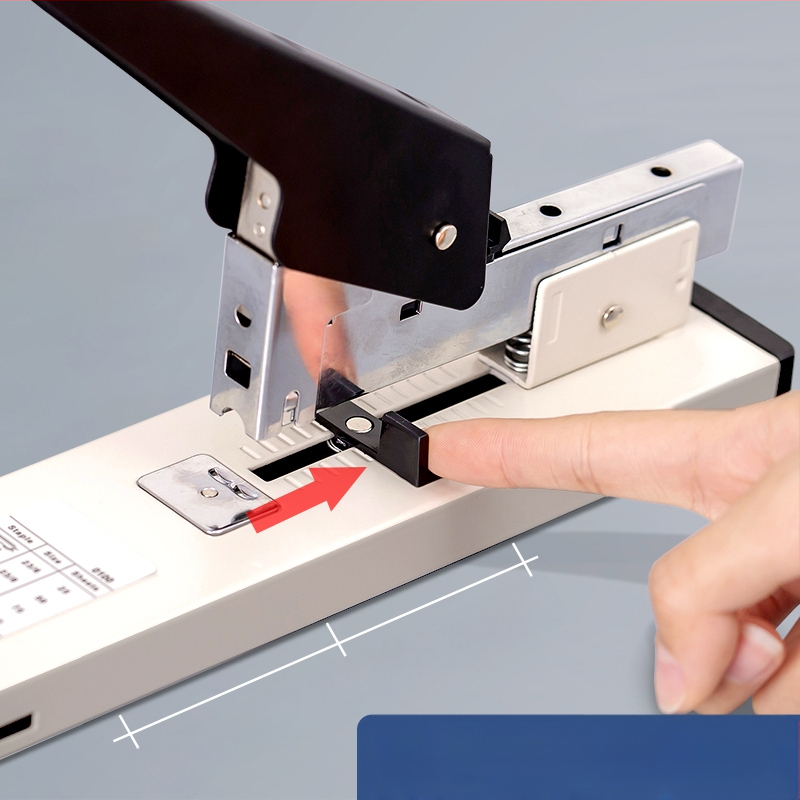 Tööjõudu säästev klammerdaja kontorisse, pika varrega, pluss-suuruses klammerdaja, täismetallist, õpilastele, suurtele ja tugevatele, paksendatud mitmeotstarbelistele klammerdajatele