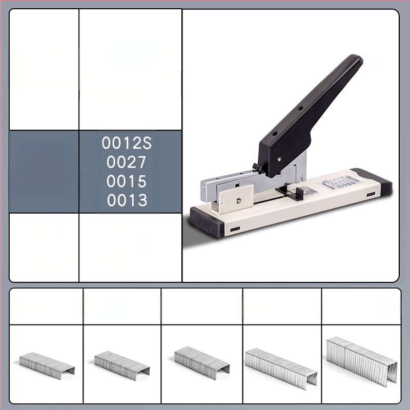 Tööjõudu säästev klammerdaja kontorisse, pika varrega, pluss-suuruses klammerdaja, täismetallist, õpilastele, suurtele ja tugevatele, paksendatud mitmeotstarbelistele klammerdajatele