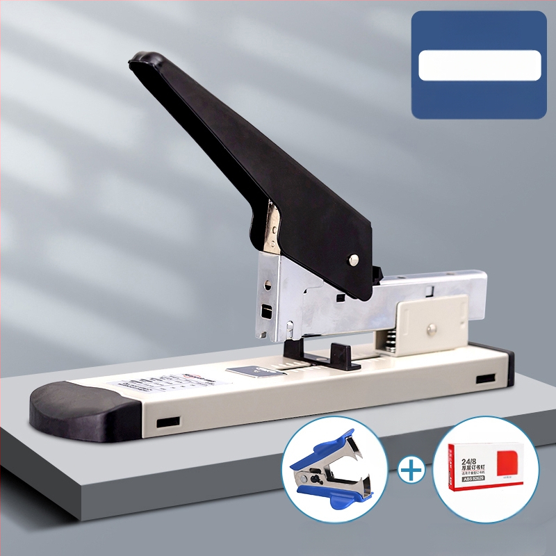 Tööjõudu säästev klammerdaja kontorisse, pika varrega, pluss-suuruses klammerdaja, täismetallist, õpilastele, suurtele ja tugevatele, paksendatud mitmeotstarbelistele klammerdajatele