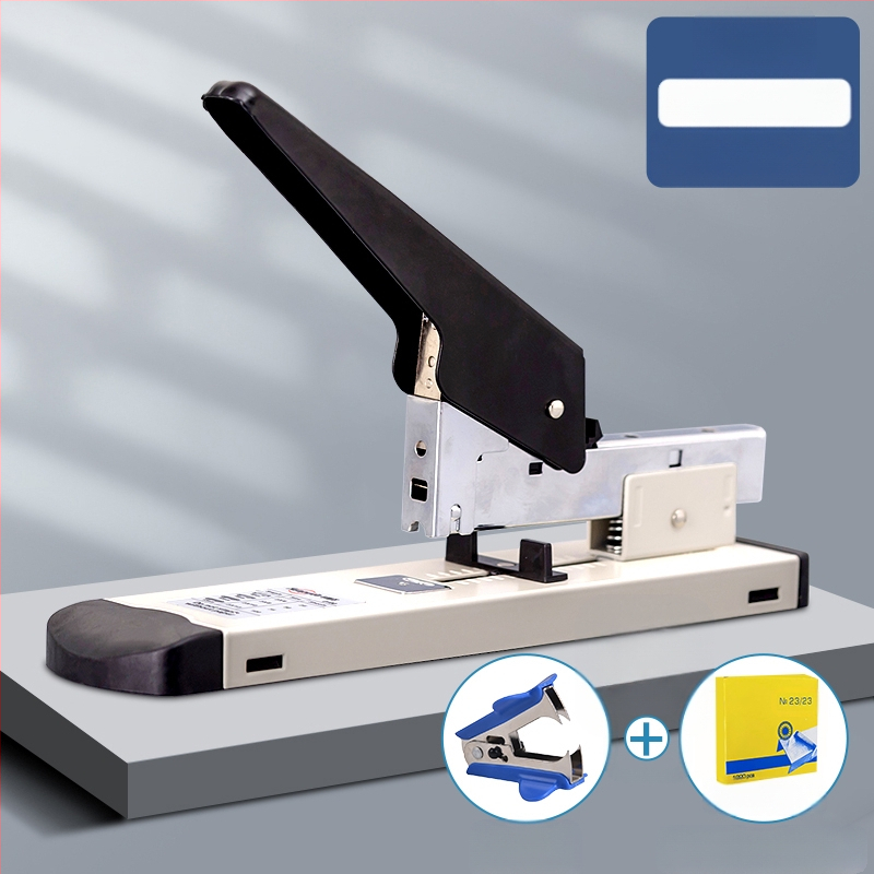 Tööjõudu säästev klammerdaja kontorisse, pika varrega, pluss-suuruses klammerdaja, täismetallist, õpilastele, suurtele ja tugevatele, paksendatud mitmeotstarbelistele klammerdajatele