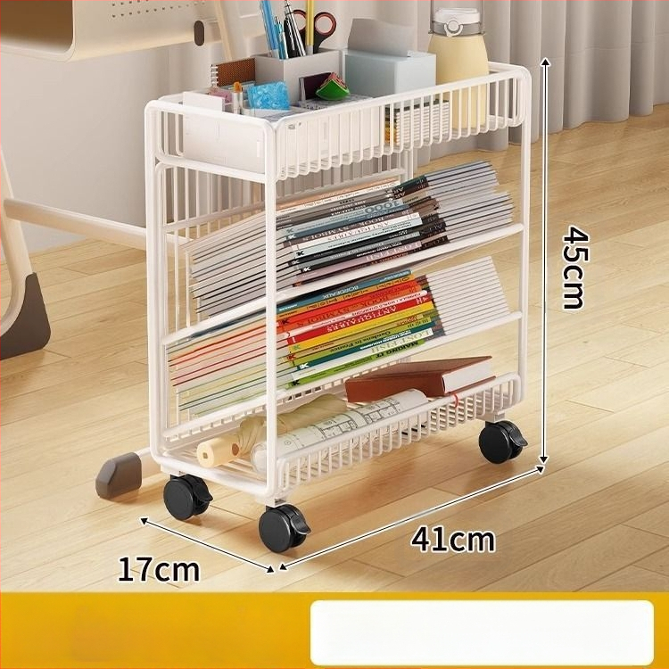 Liigutatav põrandariiul Raamaturiiul Mitmekihiline ratastega hoiuriiul Õpilase klassiruumi raamaturiiul Raudlaua külgmine raamaturiiul