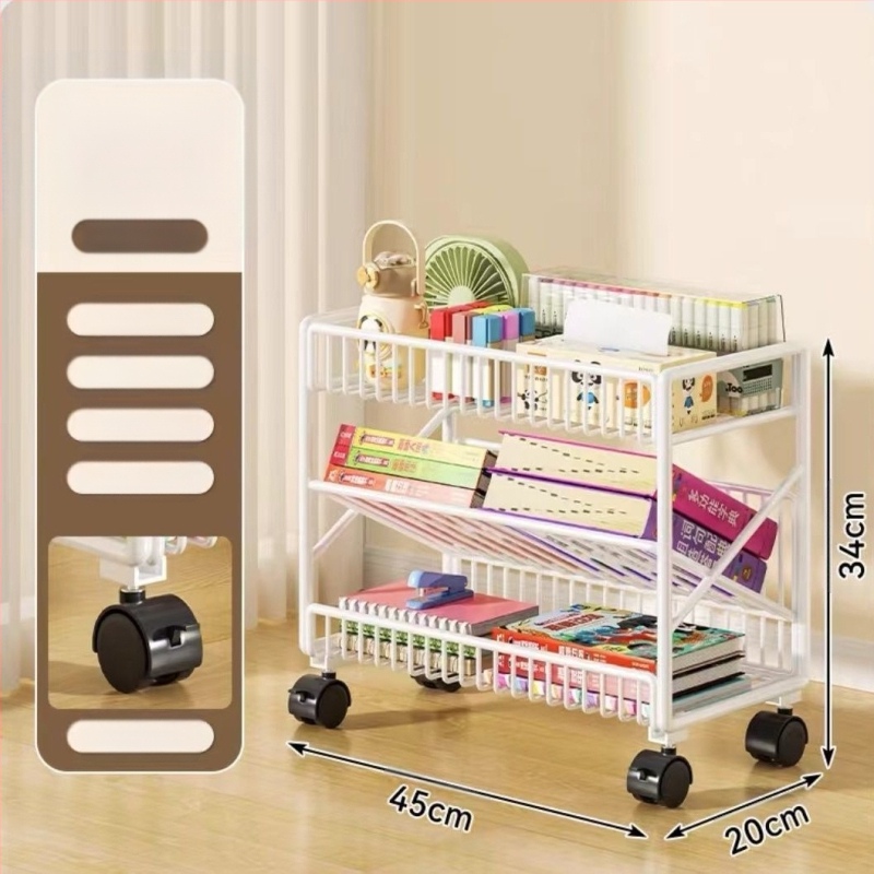 Liigutatav põrandariiul Raamaturiiul Mitmekihiline ratastega hoiuriiul Õpilase klassiruumi raamaturiiul Raudlaua külgmine raamaturiiul