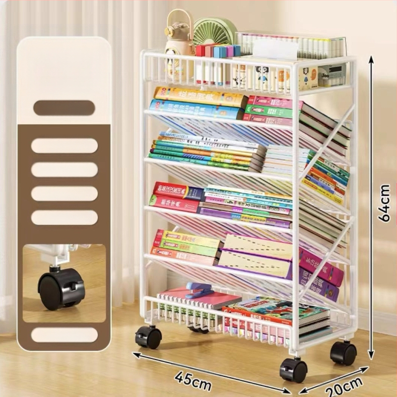 Liigutatav põrandariiul Raamaturiiul Mitmekihiline ratastega hoiuriiul Õpilase klassiruumi raamaturiiul Raudlaua külgmine raamaturiiul